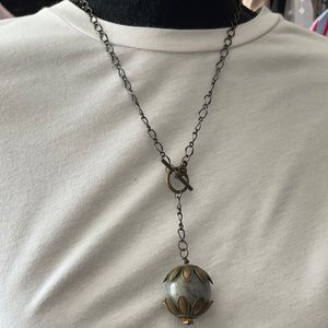 Boho pendant toggle necklace